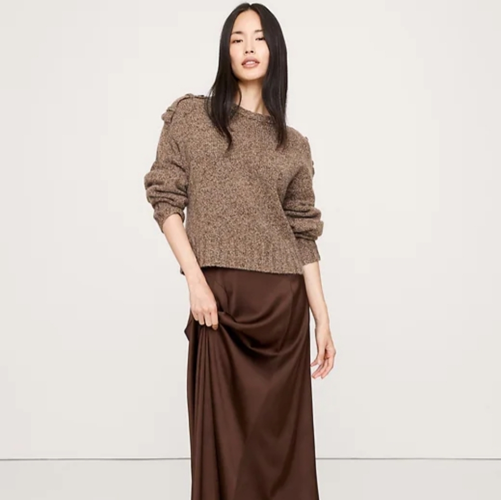 Banana Republic Marled Cashmere Merino Blend Sweater Size - Picture 3 of 5